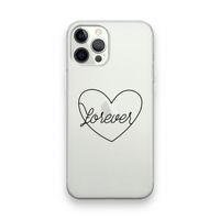 Forever heart black: iPhone 12 Pro Transparant Hoesje