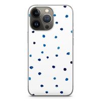 Blauwe stippen: iPhone 13 Pro Transparant Hoesje