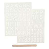 Creativ Company Rub-On Stickers Letters en Cijfers Wit, 2 Vellen - thumbnail