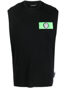 Plein Sport débardeur à patch logo - Noir
