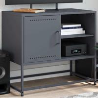 Tv-meubel 68x39x60,5 cm staal antracietkleurig