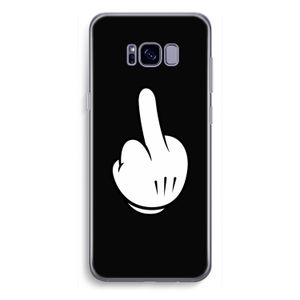 Middle finger black: Samsung Galaxy S8 Plus Transparant Hoesje