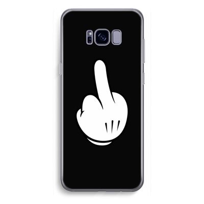 Middle finger black: Samsung Galaxy S8 Plus Transparant Hoesje