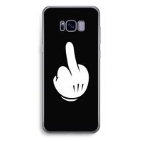 Middle finger black: Samsung Galaxy S8 Plus Transparant Hoesje