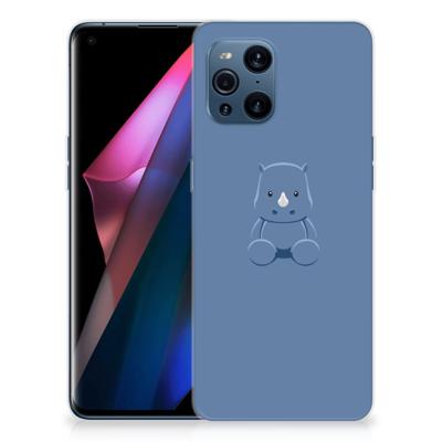 OPPO Find X3 | X3 Pro Telefoonhoesje met Naam Baby Rhino OPPO Find X3 | X3 Pro Telefoonhoesje met Naam Baby Rhino