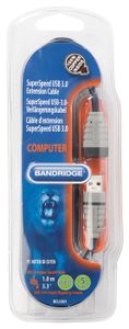 Bandridge BCL5301 USB-kabel USB 3.2 Gen 1 (3.1 Gen 1) 1 m USB A Blauw, Grijs