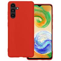 Basey Samsung Galaxy A04s Hoesje Siliconen Hoes Case Cover -Rood
