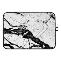 Witte marmer 2: Laptop sleeve 13 inch