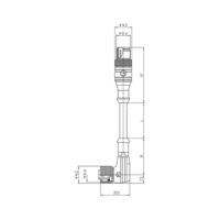 Lutronic 1153 Sensor/actuator aansluitkabel M12 Aantal polen: 3 Stekker, recht, Bus, haaks 2.00 m 1 stuk(s)