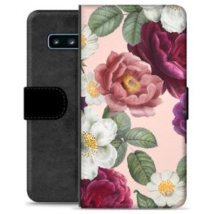 Samsung Galaxy S10 Premium Portemonnee Hoesje - Romantische Bloemen