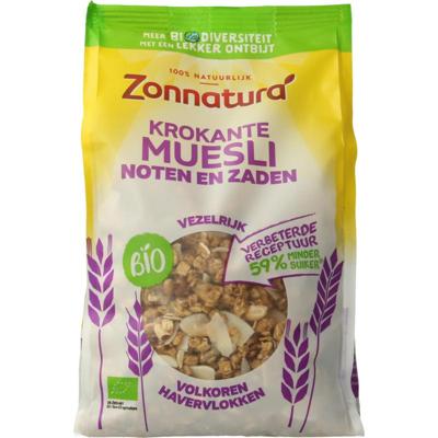 Zonnatura Krokante muesli noten en zaden bio Zonnatura Krokante muesli noten en zaden bio