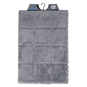 Badmat 60x90 ruit grijs