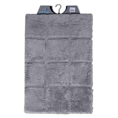 Badmat 60x90 ruit grijs