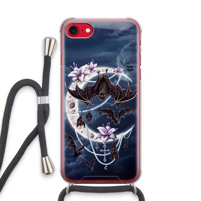 Vleermuizen Maan: iPhone SE 2020 Transparant Hoesje met koord