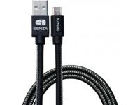 Senza Senza Premium Leather Charge/Sync Cable Micro USB 1.5m. 12W Black