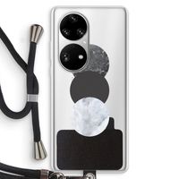 Marmeren cirkels: Huawei P50 Pro Transparant Hoesje met koord