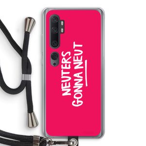 Neuters (roze): Xiaomi Mi Note 10 Transparant Hoesje met koord