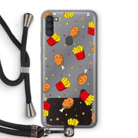 Chicken 'n Fries: Samsung Galaxy A11 Transparant Hoesje met koord