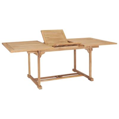 Tuintafel verlengbaar 150-200x100x75 cm massief teakhout