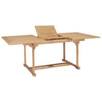Tuintafel verlengbaar 150-200x100x75 cm massief teakhout