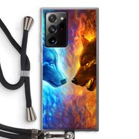 Fire & Ice: Samsung Galaxy Note 20 Ultra / Note 20 Ultra 5G Transparant Hoesje met koord