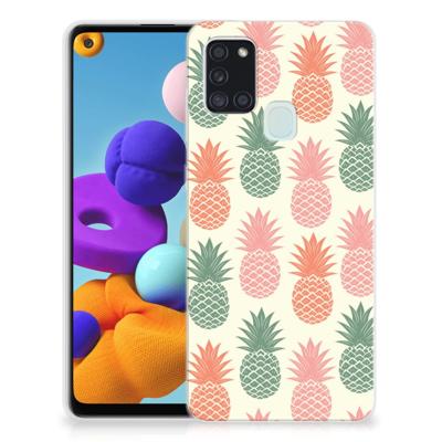 Samsung Galaxy A21s | Siliconen Case | Ananas