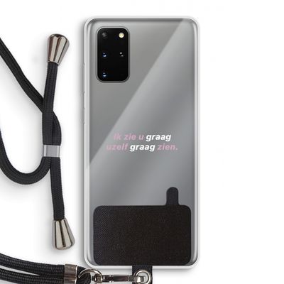 uzelf graag zien: Samsung Galaxy S20 Plus Transparant Hoesje met koord