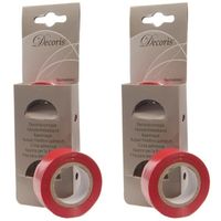 4x Kerst raamtape rood op rol 1.9 x 1000 cm   -