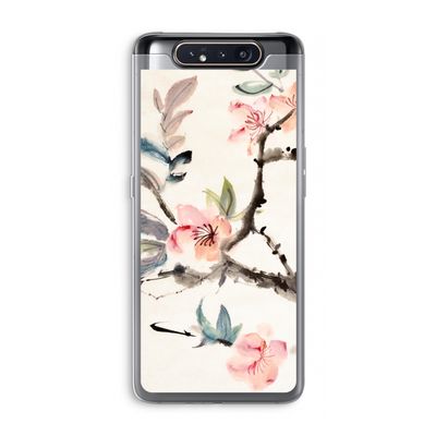 Japanse bloemen: Samsung Galaxy A80 Transparant Hoesje