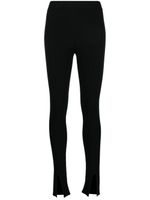 AERON legging fendu à design nervuré - Noir