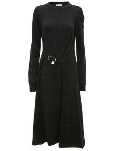 JW Anderson robe en maille à détail de cadenas - Noir