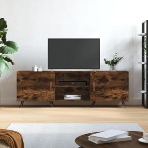 Tv-meubel 150x30x50 cm bewerkt hout gerookt eikenkleurig