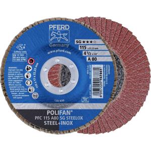 PFERD 67708115 PFC 115 A 80 SG STEELOX Lamellenschijf Diameter 115 mm Boordiameter 22.23 mm RVS, Staal 10 stuk(s)