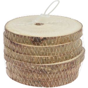 18x stuks houten decoratie boomschijven/boomschijfjes onderzetters D11 cm