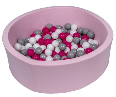 Viking Choice  Roze ballenbak 90 cm met 150 ballen wit, paars & grijs