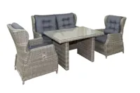 Sacha Lounge-diningset 2 zits bank - Kobo Grijs