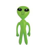 Opblaasbare groene alien 64 cm - thumbnail