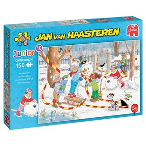 De Sneeuwpop - Jan van Haasteren Junior Puzzel 150 Stukjes