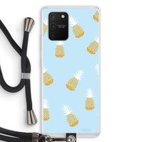 Ananasjes: Samsung Galaxy S10 Lite Transparant Hoesje met koord