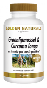 Golden Naturals Groenlipmossel & Curcuma longa Capsules