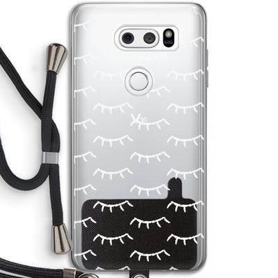 Wimpers: LG V30 Transparant Hoesje met koord