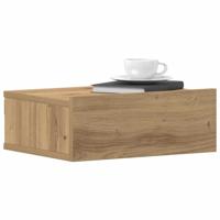 Nachtkastjes 2 st zwevend 40x32x15 cm hout artisanaal eiken
