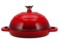 SILVERCREST Gietijzeren broodpan (Rond, Rood)