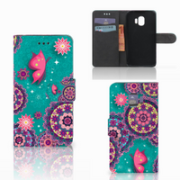 Samsung Galaxy J2 Pro 2018 Hoesje Cirkels en Vlinders - thumbnail