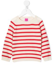 Cashmere in Love Kids pull Maisy en cachemire à rayures - Blanc