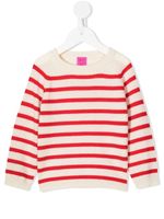 Cashmere in Love Kids pull Maisy en cachemire à rayures - Blanc