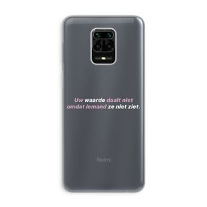 uw waarde daalt niet: Xiaomi Redmi Note 9 Pro Transparant Hoesje