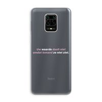 uw waarde daalt niet: Xiaomi Redmi Note 9 Pro Transparant Hoesje