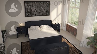 Elektrische boxspring 200 x 190 cm- stofkleur 1982