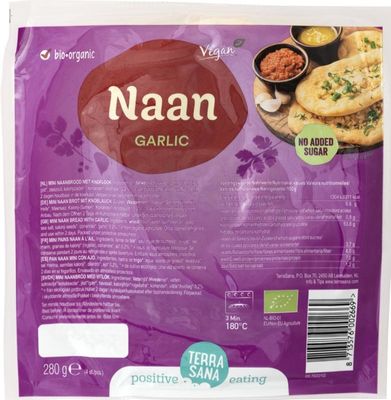 Terrasana Naan knoflook/kalonji (280 gr)